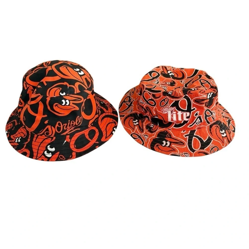 47 Brand and Miller Lite Orioles Bucket Hat Set - OSFM